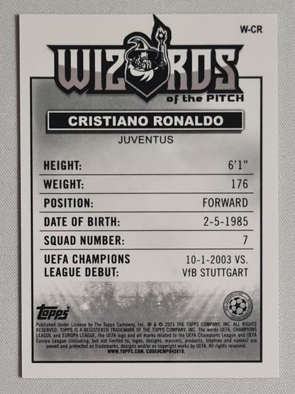 Cristiano Ronaldo - 2020/21 Topps Merlin Wizards of the Pitch #W-CR Juventus