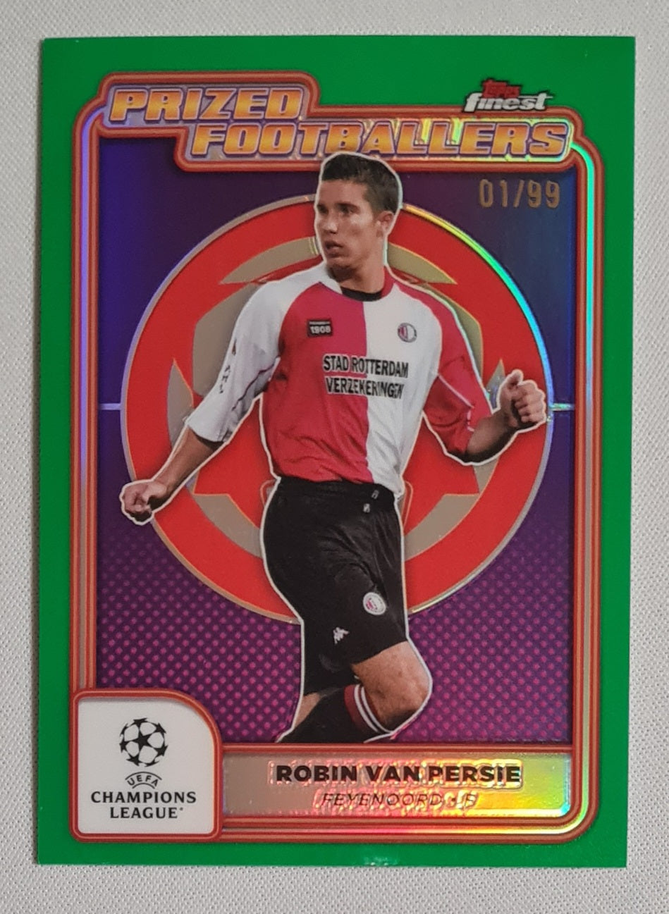 Robin van Persie - 2024/25 Topps Finest Prized Footballers Green /99 #PF-19 Feyenoord