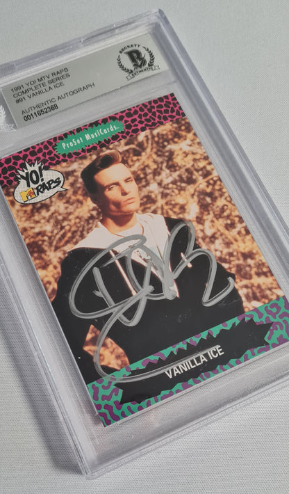 Vanilla Ice - 1991 Yo! MTV Raps Complete Series Auto BGS #91