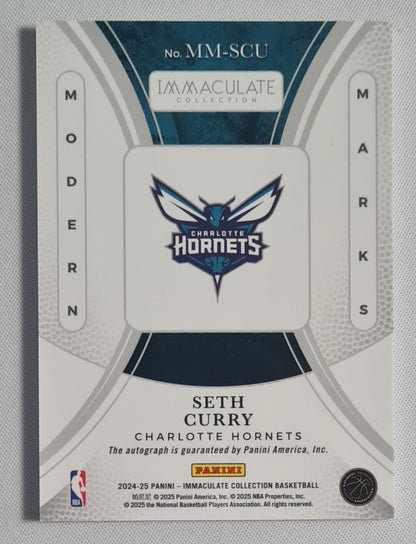 Seth Curry - 2024/25 Panini Immaculate Modern Marks Auto /75 #MM-SCU Charlotte Hornets