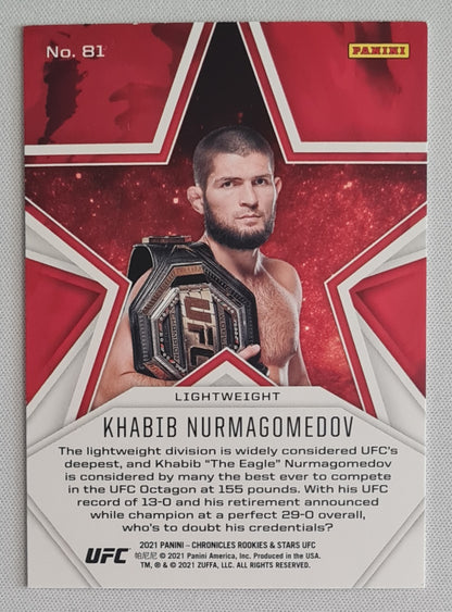 Khabib Nurmagomedov - 2021 Panini Chronicles Rookies & Stars UFC Champ #81