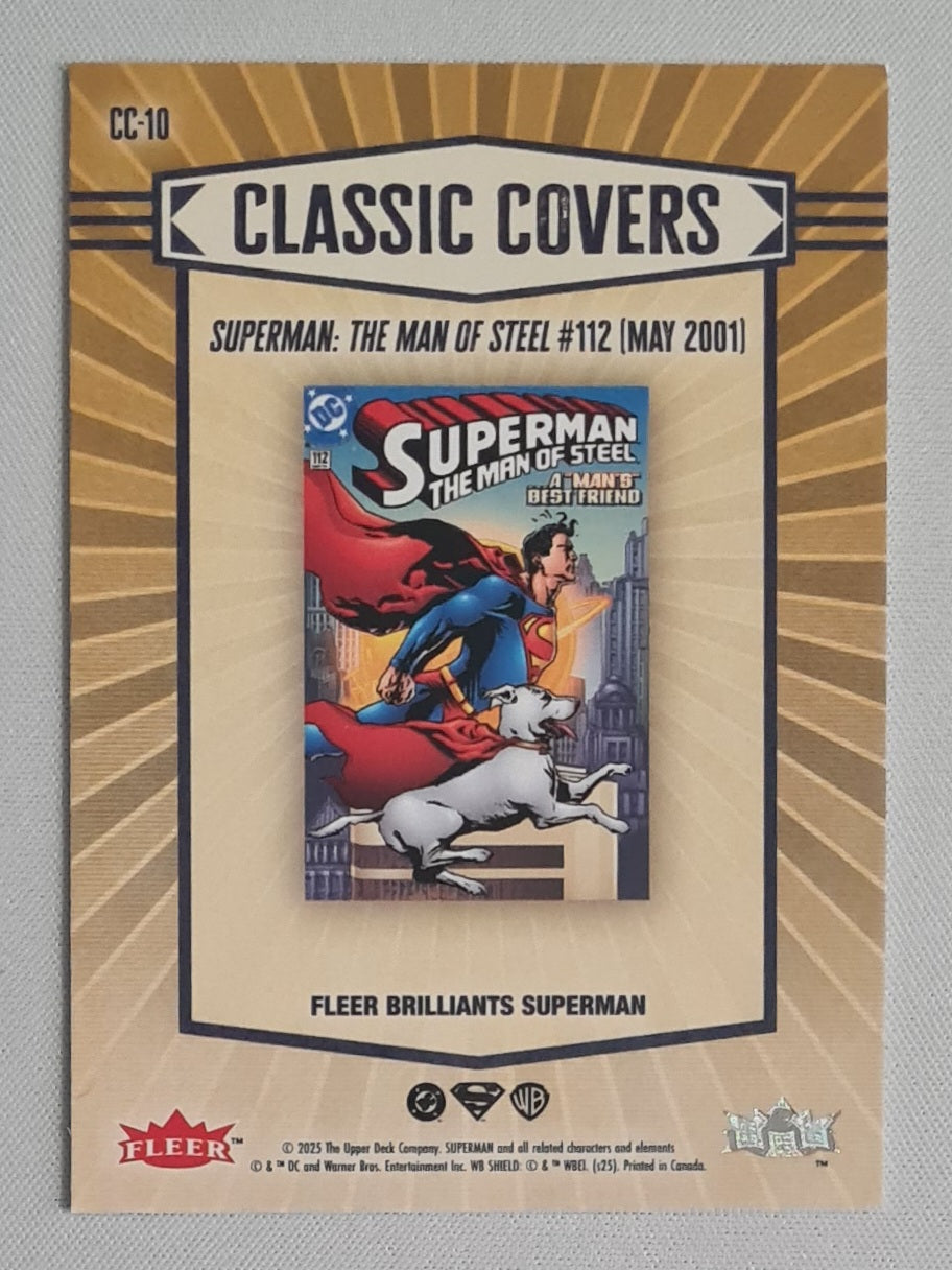 Superman - 2025 Fleer Brilliants Superman Classic Covers The Man Of Steel 112 #CC-10