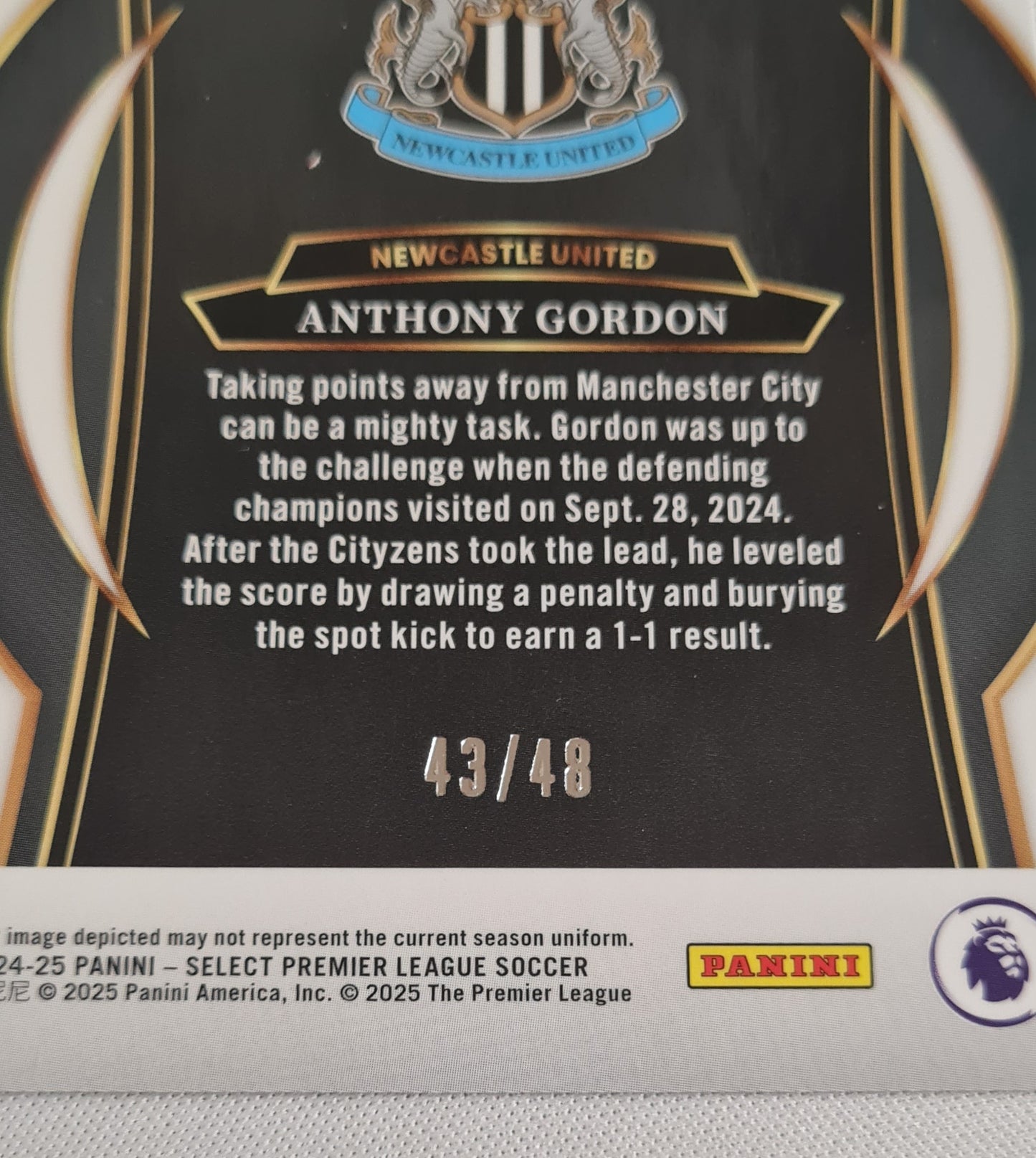 Anthony Gordon - 2024/25 Panini Select Premier League Dragon Scale /48 #88 Newcastle United