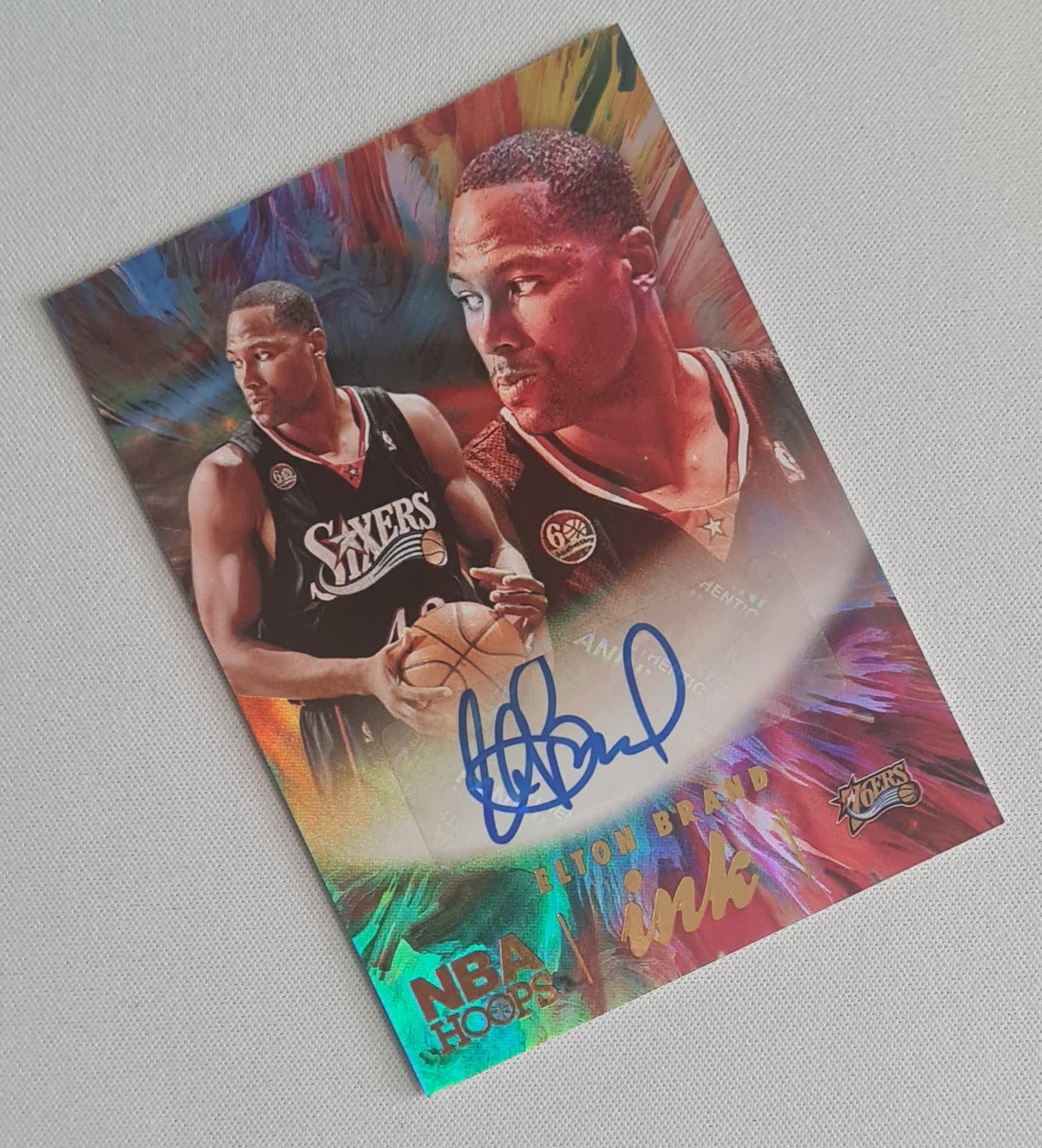 Elton Brand - 2022/23 Panini Hoops Ink Auto #HI-EBR Philadelphia 76ers