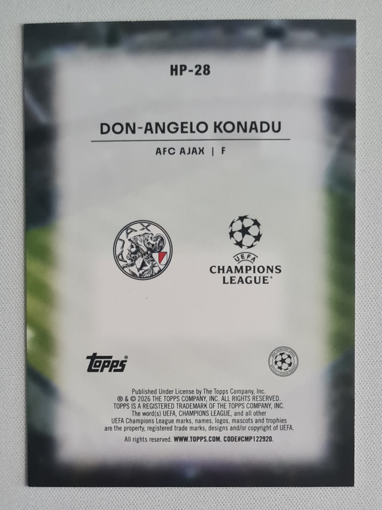 Don Angelo Konadu - 2025/26 Topps UEFA Club Competitions Home Advantage #HP-28 AFC Ajax