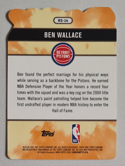Ben Wallace - 2025/26 Topps Chrome Rock Stars #RS-14 Detroit Pistons