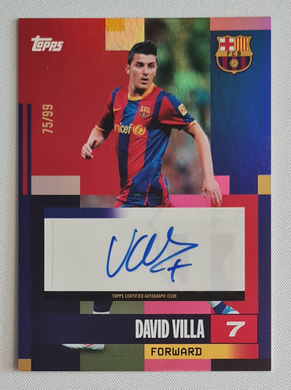 David Villa - 2024 Topps FC Barcelona Team Set Auto /99 #AU-DV