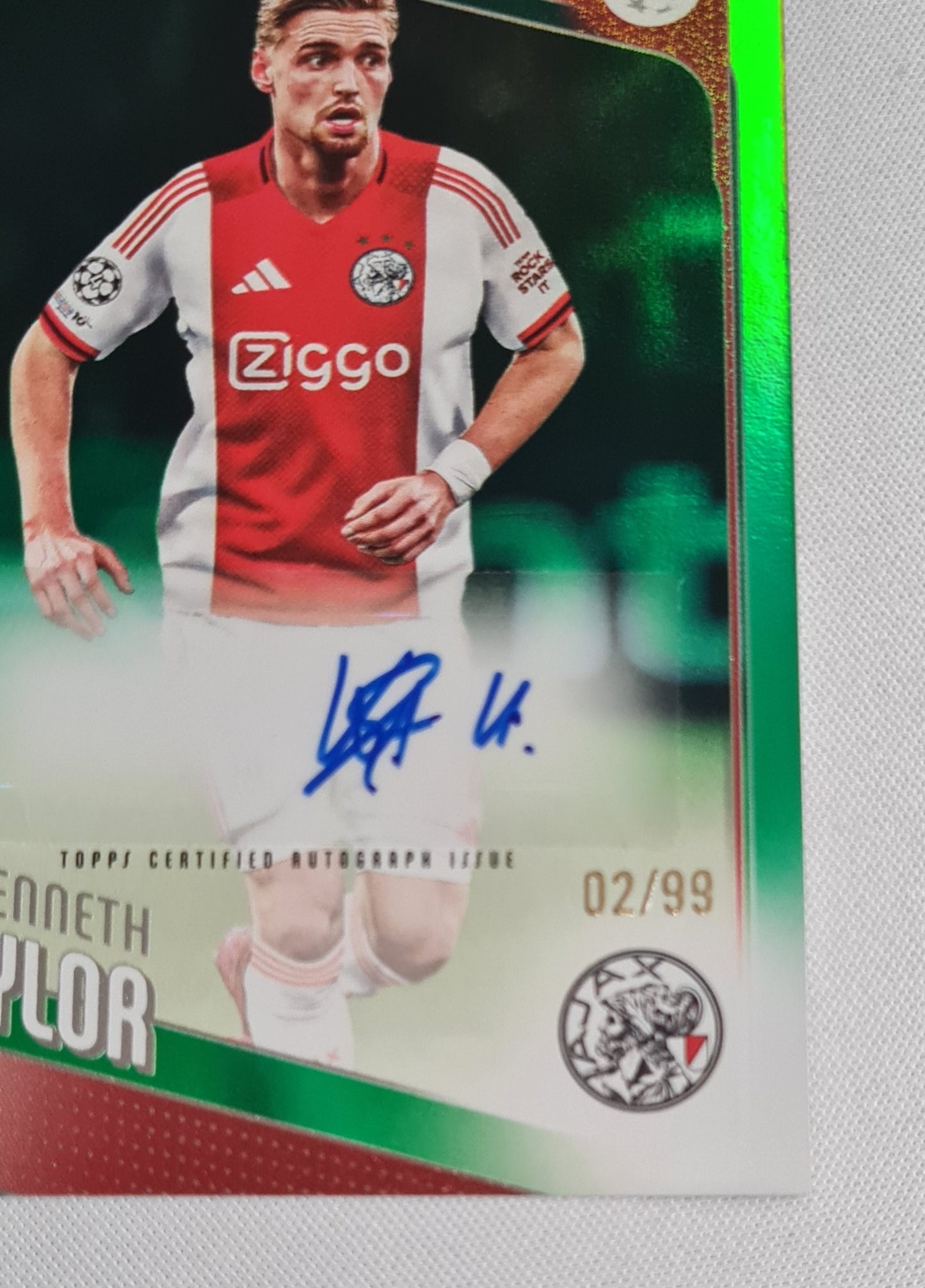 Kenneth Taylor - 2025/26 Topps UCC Auto Green /99 #BA-KT AFC Ajax