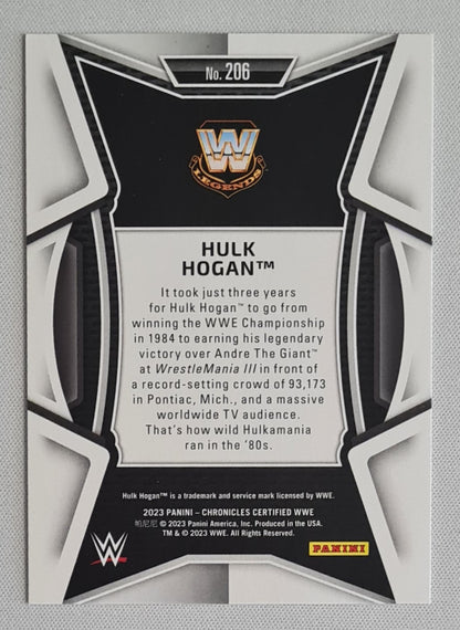 Hulk Hogan - 2023 Panini Chronicles WWE Certified #206