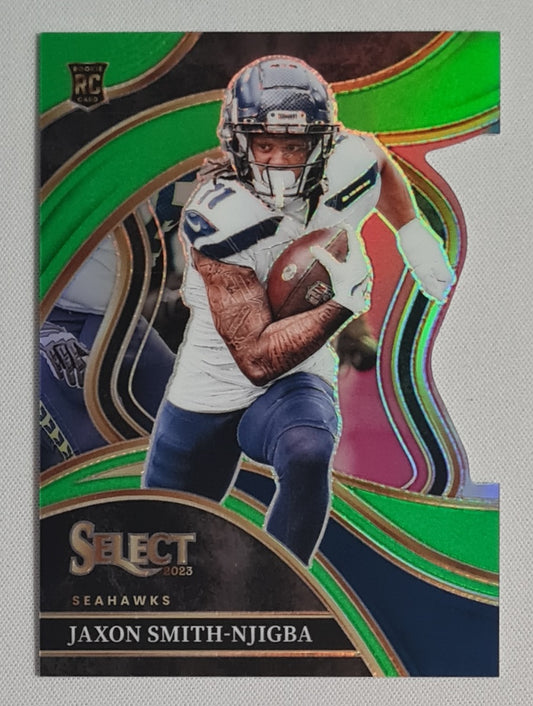 Jaxon Smith Njigba - 2023 Panini Select Neon Green Prizm Club #259 Seattle Seahawks