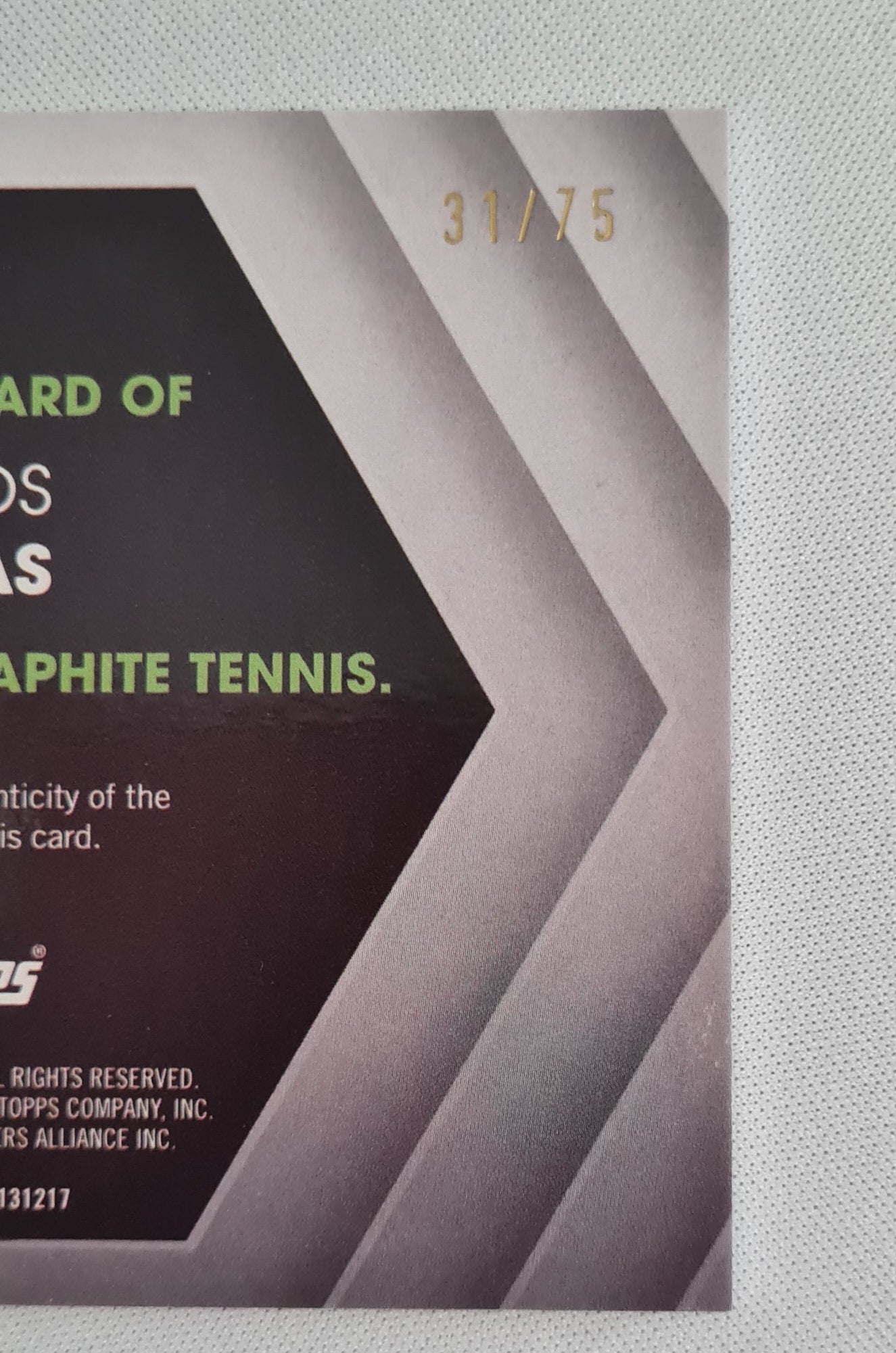 Stefanos Tsitsipas - 2026 Topps Graphite Tennis Rally Relic Card /75 #RR-ST