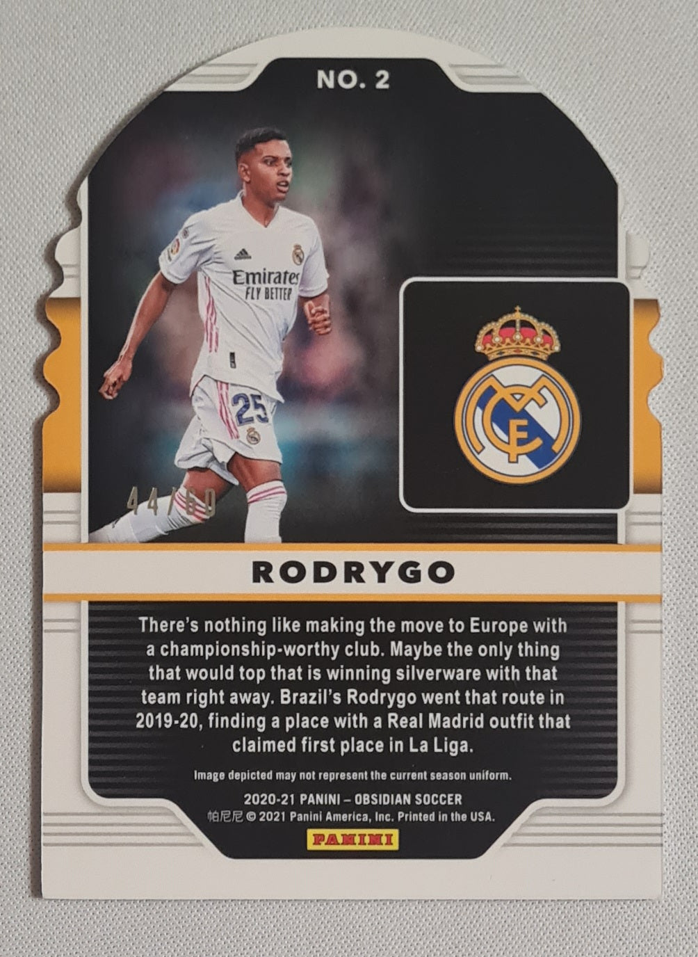 Rodrygo - 2020/21 Panini Obsidian Supernova /60 #2 Real Madrid CF
