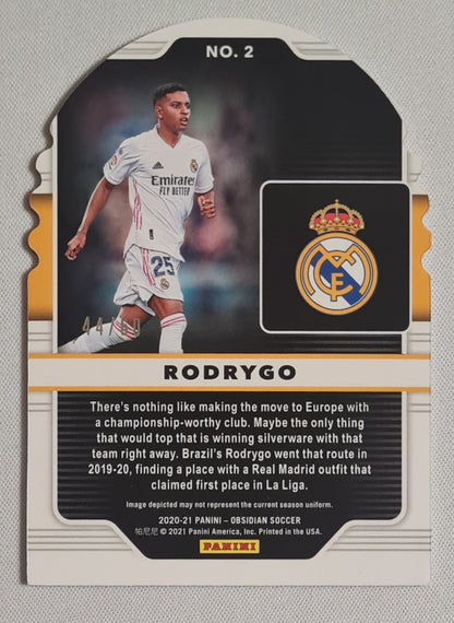 Rodrygo - 2020/21 Panini Obsidian Supernova /60 #2 Real Madrid CF