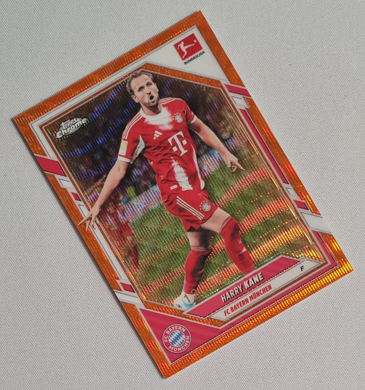 Harry Kane - 2025/26 Topps Chrome Bundesliga Orange Wave /25 #84 Bayern Munchen