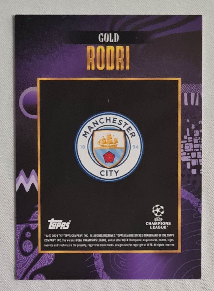 Rodri - 2023/24 Topps GoldxWalkerTKL Gold Purple /25 Manchester City