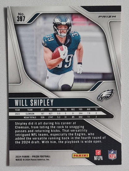 Will Shipley - 2024 Panini Prizm Football No Huddle Orange Prizm #397 Philadelphia Eagles