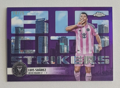 Luis Suarez - 2025 Topps Chrome Big City Strikers Purple /75 #BCS-6 Inter Miami