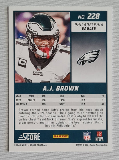 AJ Brown - 2024 Panini Score Football #228 Philadelphia Eagles