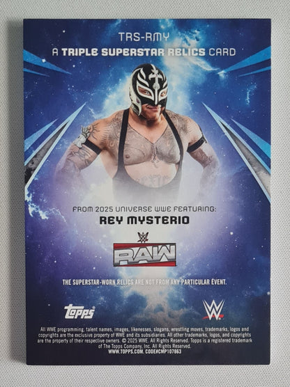 Rey Mysterio - 2025 Topps Universe Triple Superstar Relics /50 #TRS-RMY