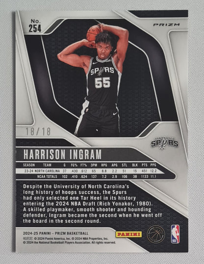 Harrison Ingram - 2024/25 Panini Prizm Cherry Blossom /18 #254 San Antonio Spurs