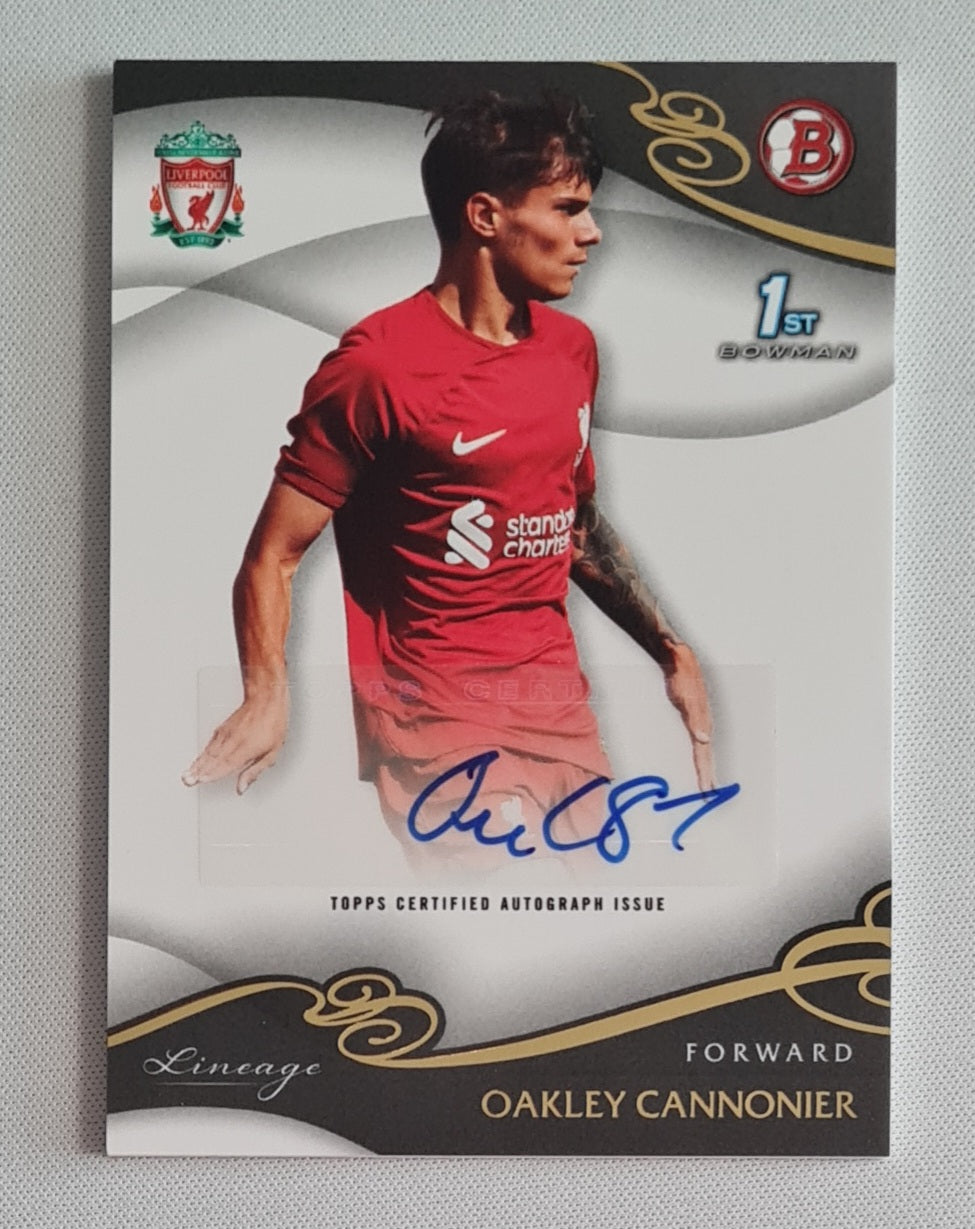 Oakley Cannonier - 2022/23 Topps Liverpool FC Lineage Academy Autograph #AU-OC