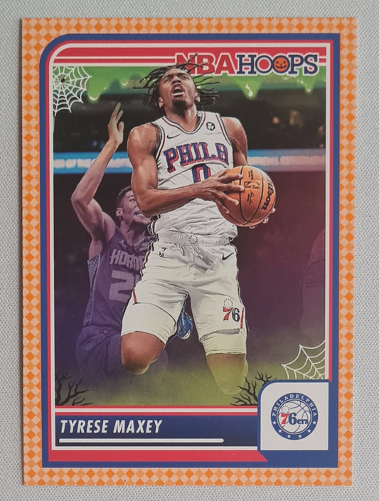 Tyrese Maxey - 2023/24 Panini Haunted Hoops Orange Pumpkin #144 Philadelphia 76ers