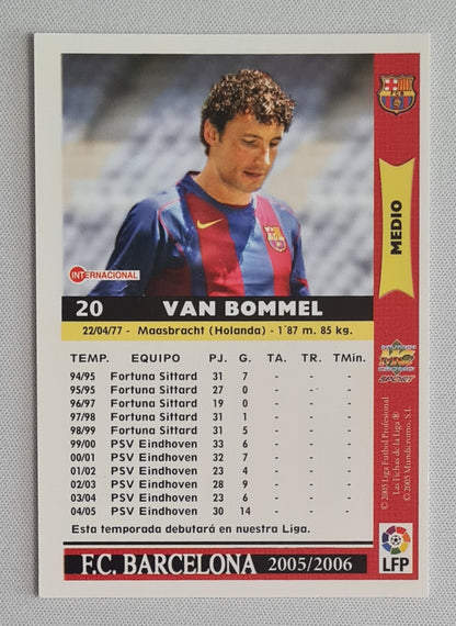 Marc van Bommel - 2005 La Liga Soccer Cards #20 FC Barcelona