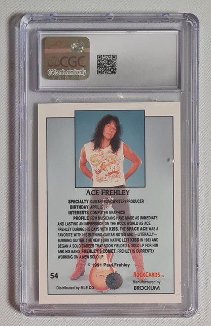 Ace Frehley - 1991 Brockum Rock Cards CGC 10 #54