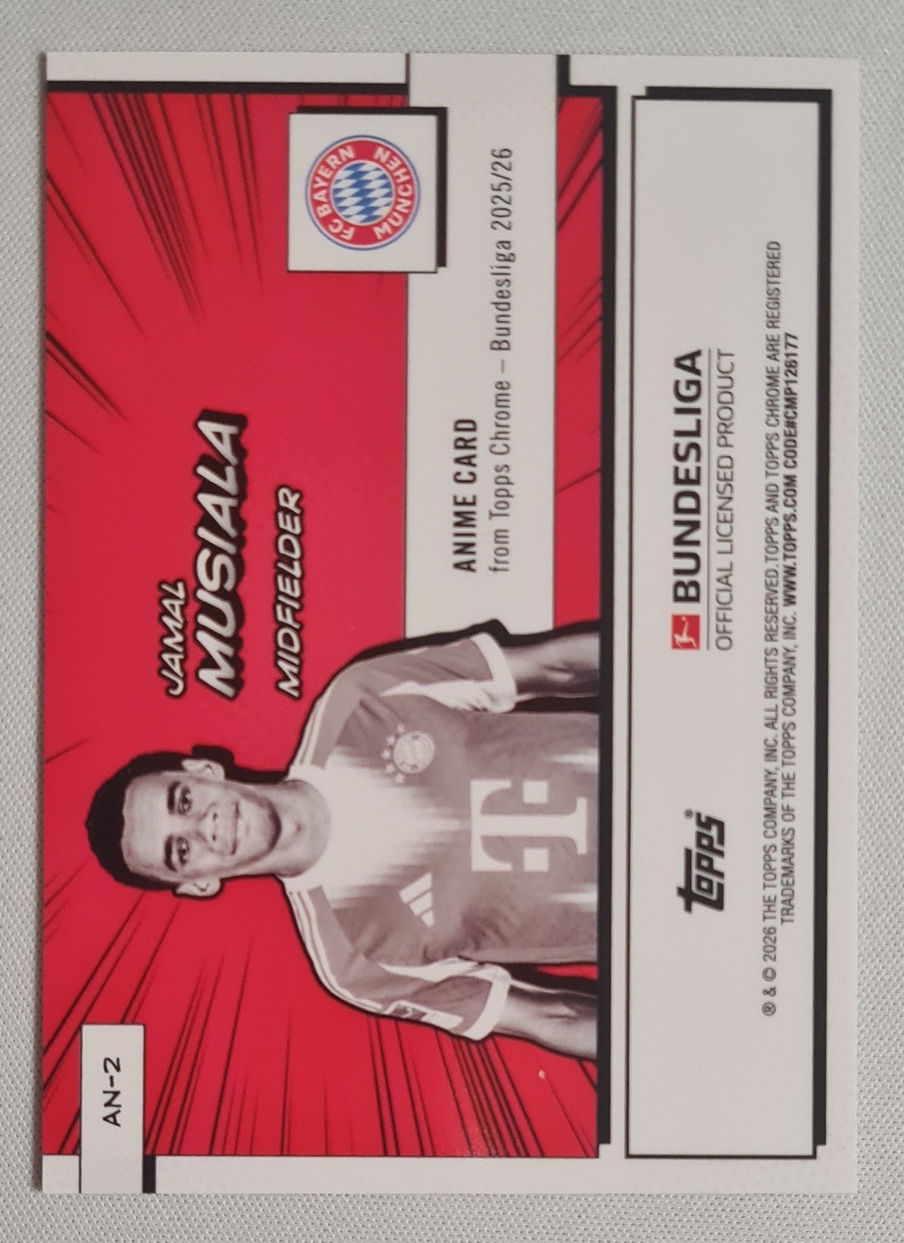 Jamal Musiala - 2025/26 Topps Chrome Bundesliga Anime #AN-2 Bayern Munich