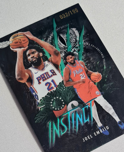 Joel Embiid - 2025/26 Topps Chrome Instinct Aqua /199 #INS-10 Philadelphia 76ers