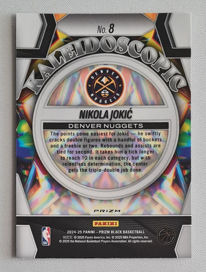 Nikola Jokic - 2024/25 Panini Prizm Black Kaleidoscopic #8 Denver Nuggets