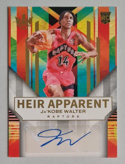 Ja'Kobe Walter - 2024/25 Panini Court Kings Heir Apparent Auto /125 #HA-WAL Toronto Raptors