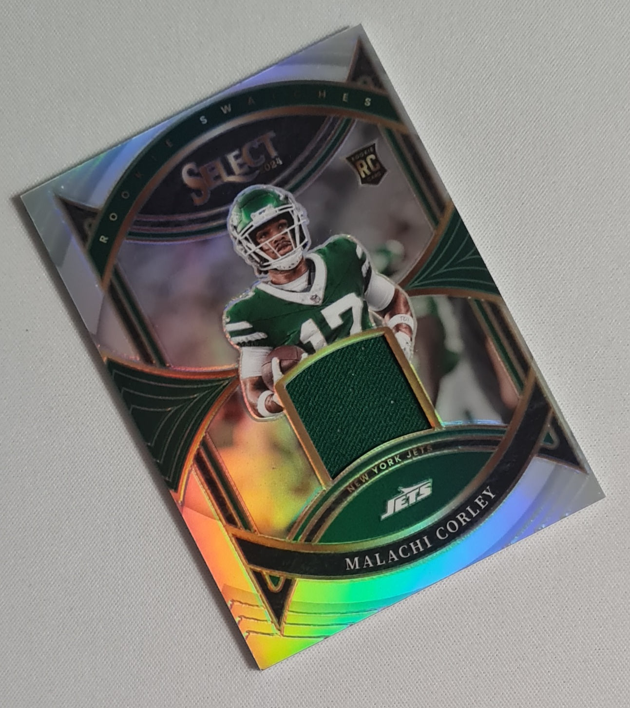 Malachi Corley - 2024 Panini Select Rookie Swatches /125 #RS-MCY New York Jets