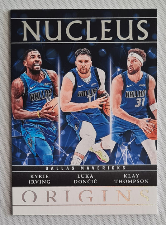 Irving & Doncic & Thompson - 2024/25 Panini Origins Nucleus #13 Dallas Mavericks