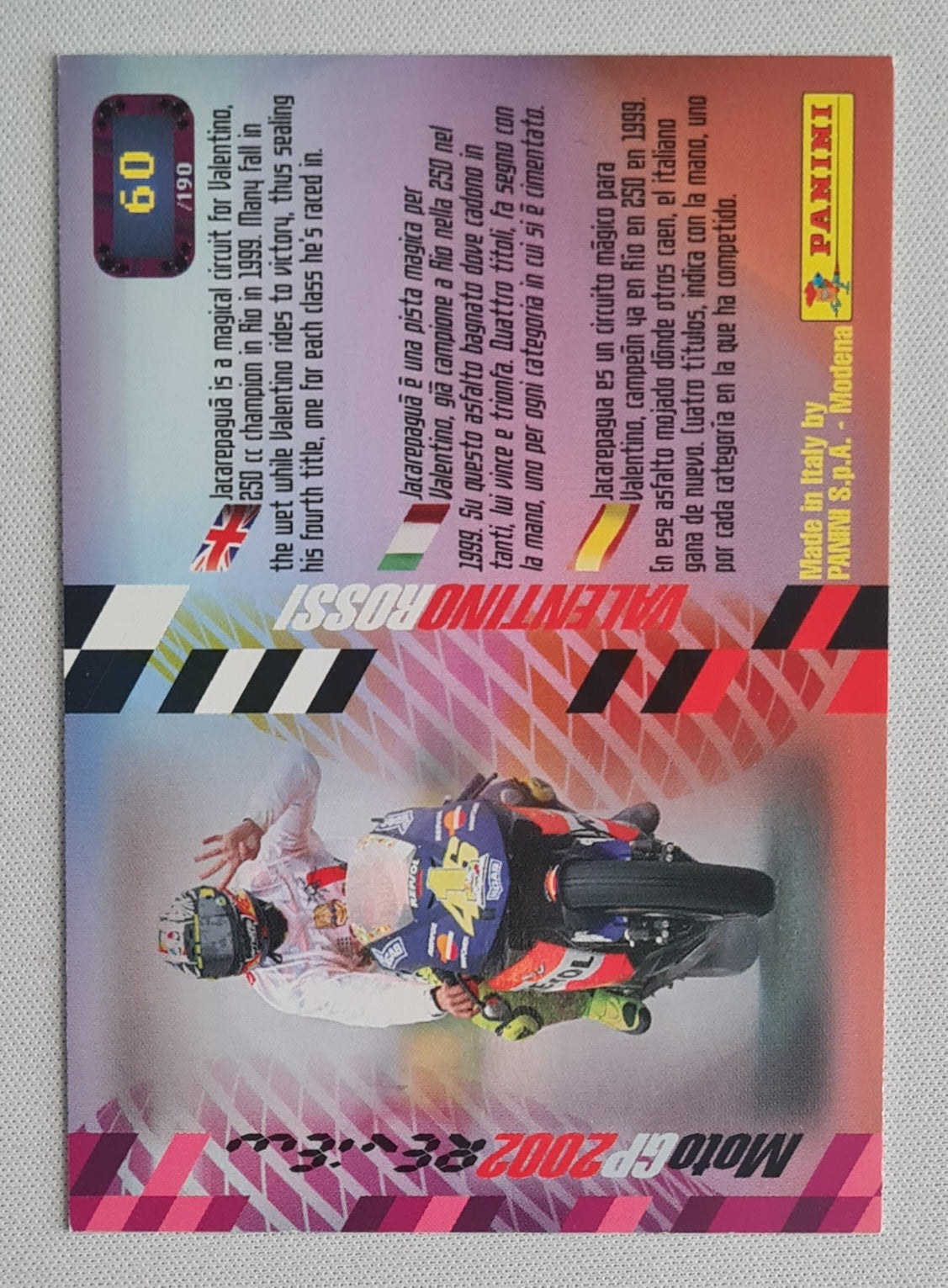 Valentino Rossi - 2002 Panini MotoGP2002 Review #60