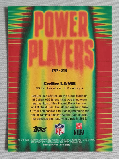 CeeDee Lamb - 2025 Topps Chrome NFL Power Players #PP-23 Dallas Cowboys