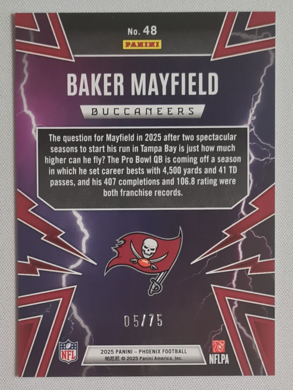 Baker Mayfield - 2025 Panini Phoenix Thunderbirds Mojo /75 #48 Tampa Bay Buccaneers