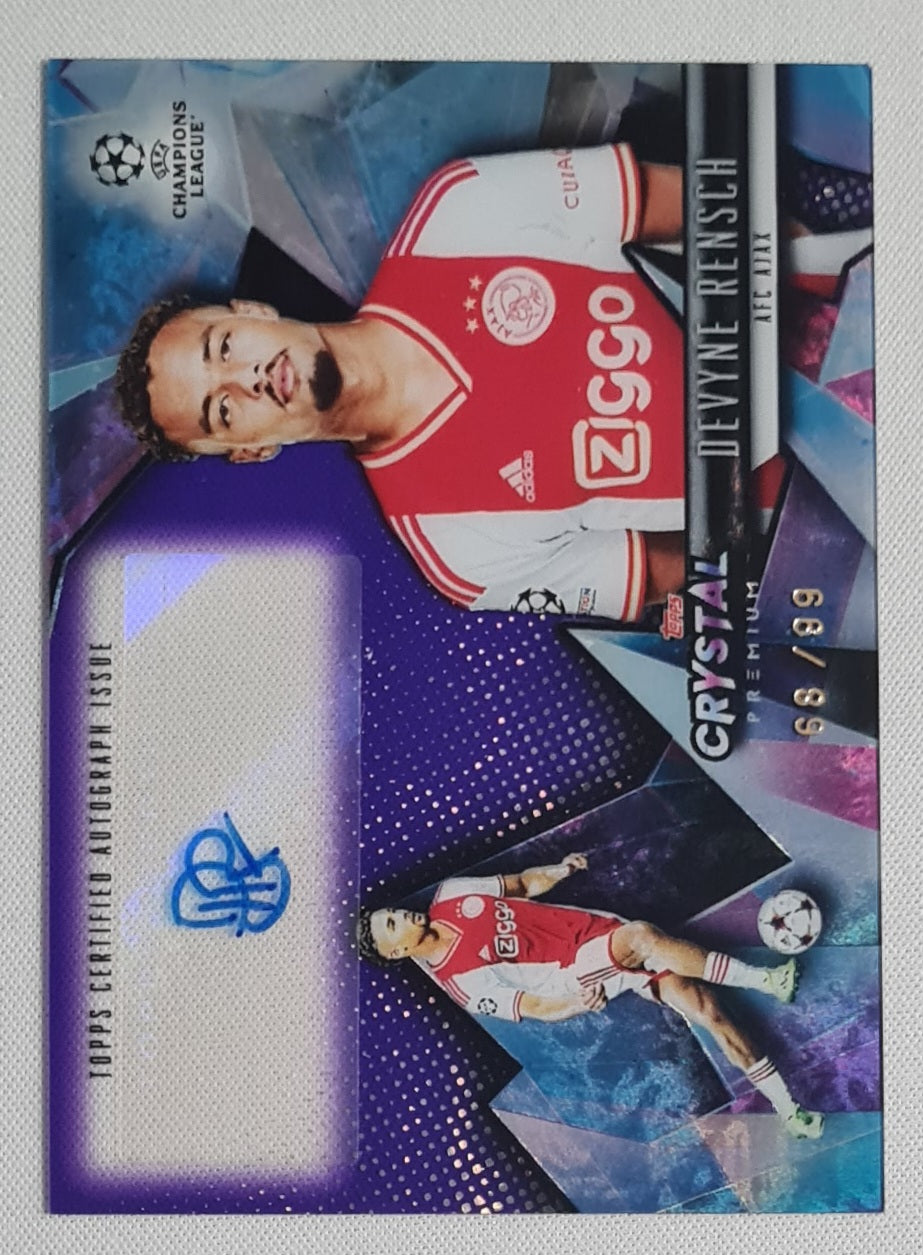 Devyne Rensch - 2022/23 Topps Crystal Premium UCL Crystal Auto /99 #CA-DR AFC Ajax