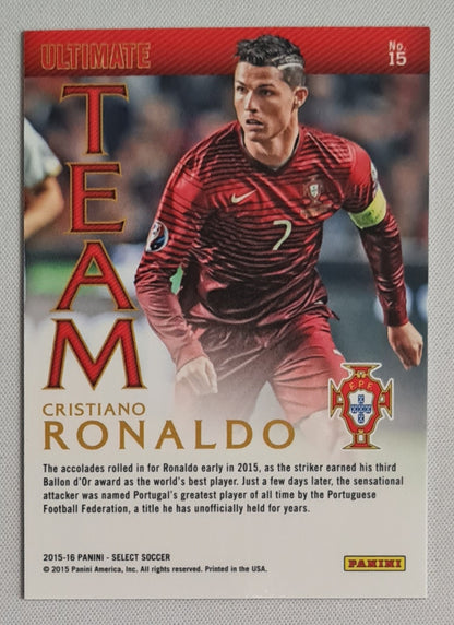 Cristiano Ronaldo - 2015/16 Panini Select Ultimate Team #15 Portugal