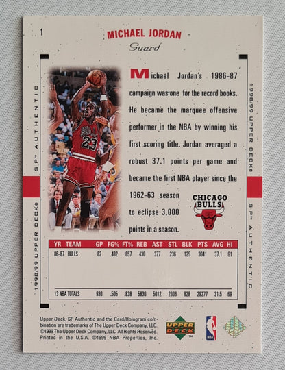 Michael Jordan - 1999 Upper Deck SP Authentic #1 Chicago Bulls