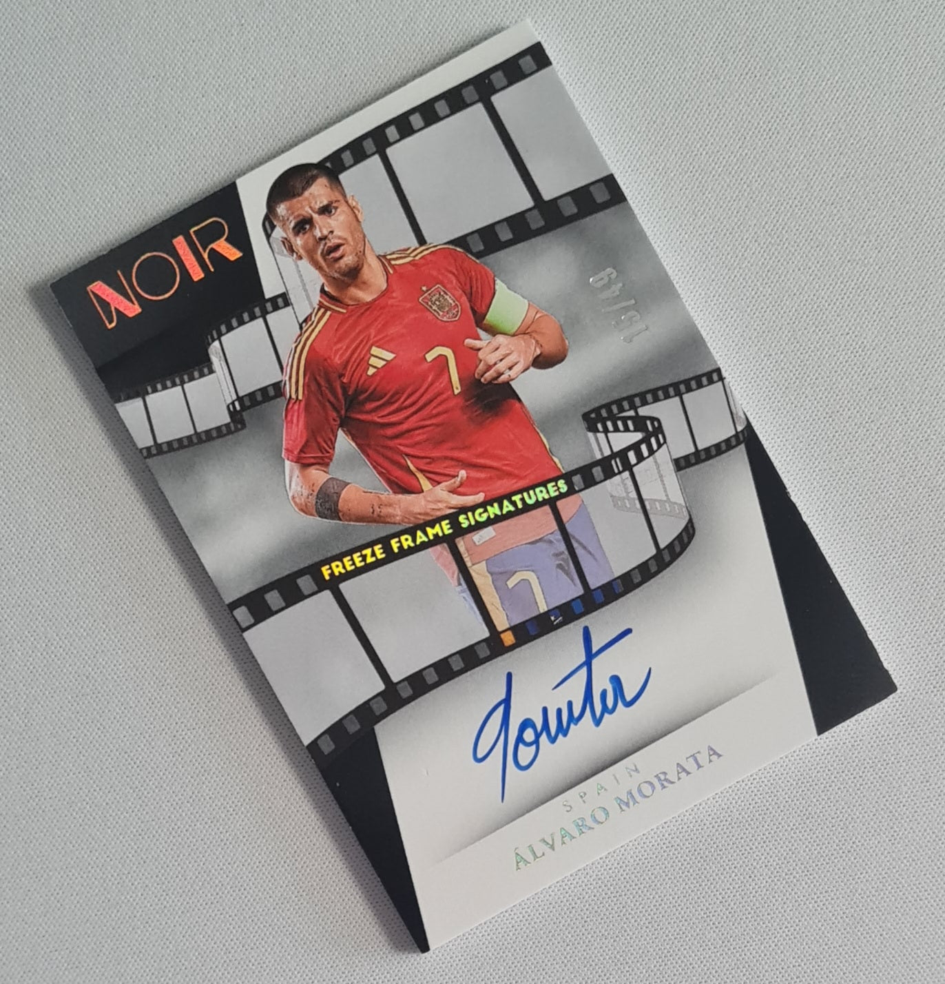 Alvaro Morata - 2024/25 Panini Noir Freeze Frame Signatures /49 #FF-AM Spain