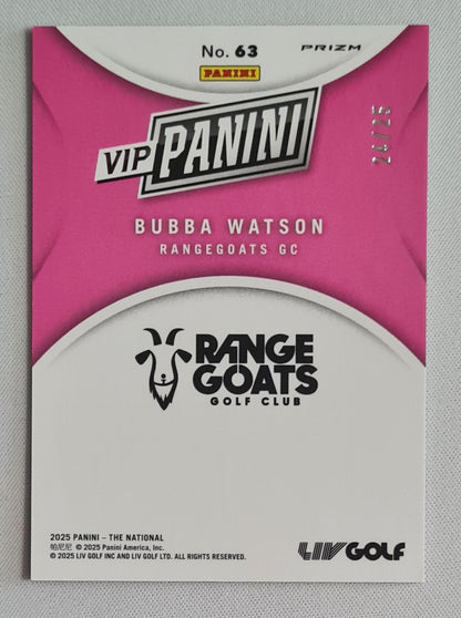 Bubba Watson - 2025 Panini The National VIP Prizm /25 #63 Rangegoats GC