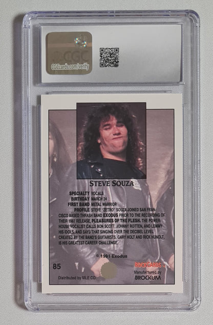 Steve Souza Exodus - 1991 Brockum Rock Cards CGC 10 #85