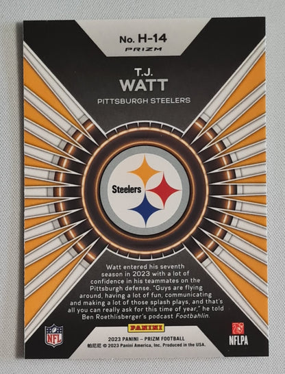 TJ Watt - 2023 Panini Prizm Football Hype Green Prizm #H-14 Pittsburgh Steelers