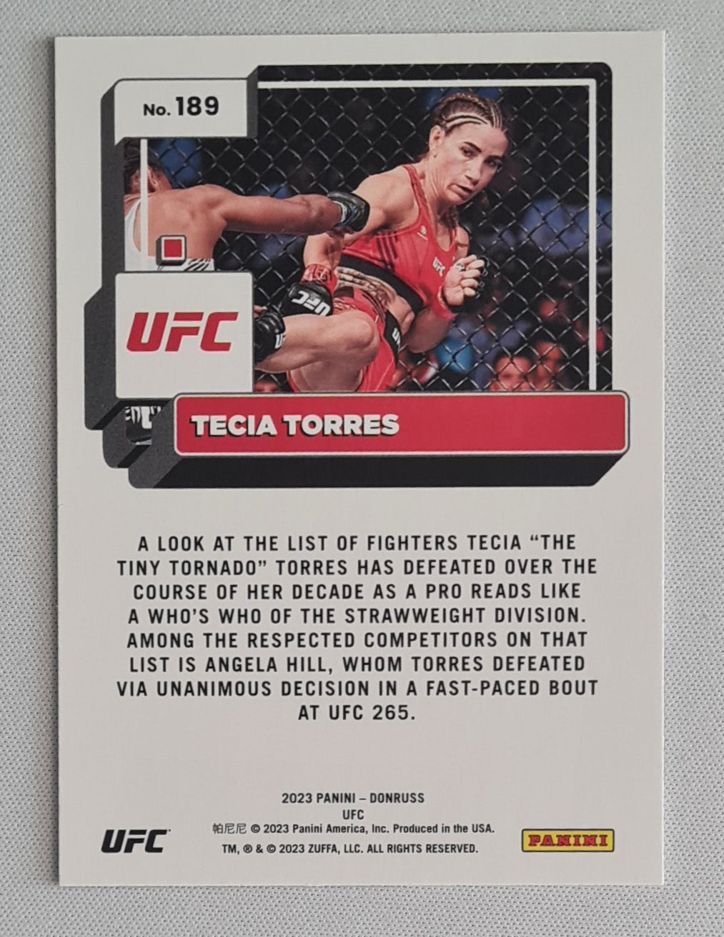 Tecia Torres - 2023 Panini Donruss UFC Press Proof #189