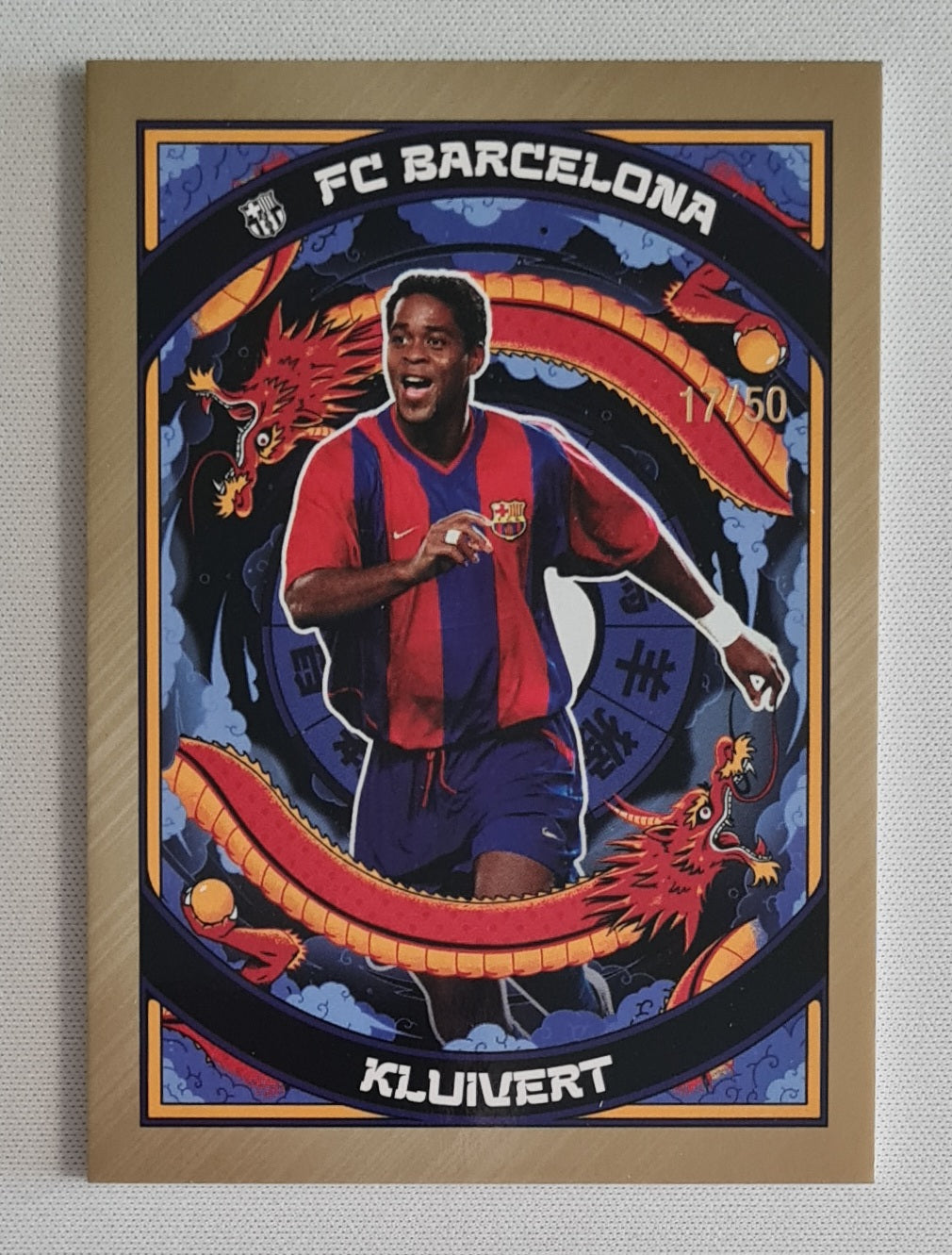 Patrick Kluivert - 2023/24 Topps Barcelona Year of the Dragon Zodiac Gold /50 #CZ-08