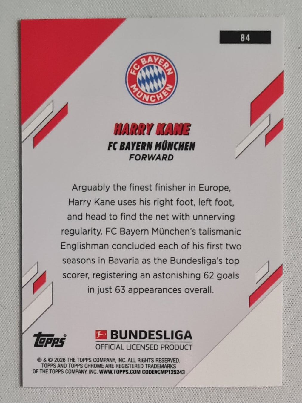 Harry Kane - 2025/26 Topps Chrome Bundesliga Orange Wave /25 #84 Bayern Munchen