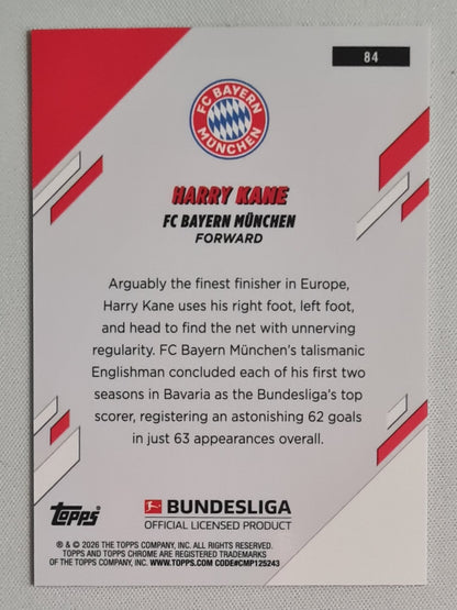 Harry Kane - 2025/26 Topps Chrome Bundesliga Orange Wave /25 #84 Bayern Munchen