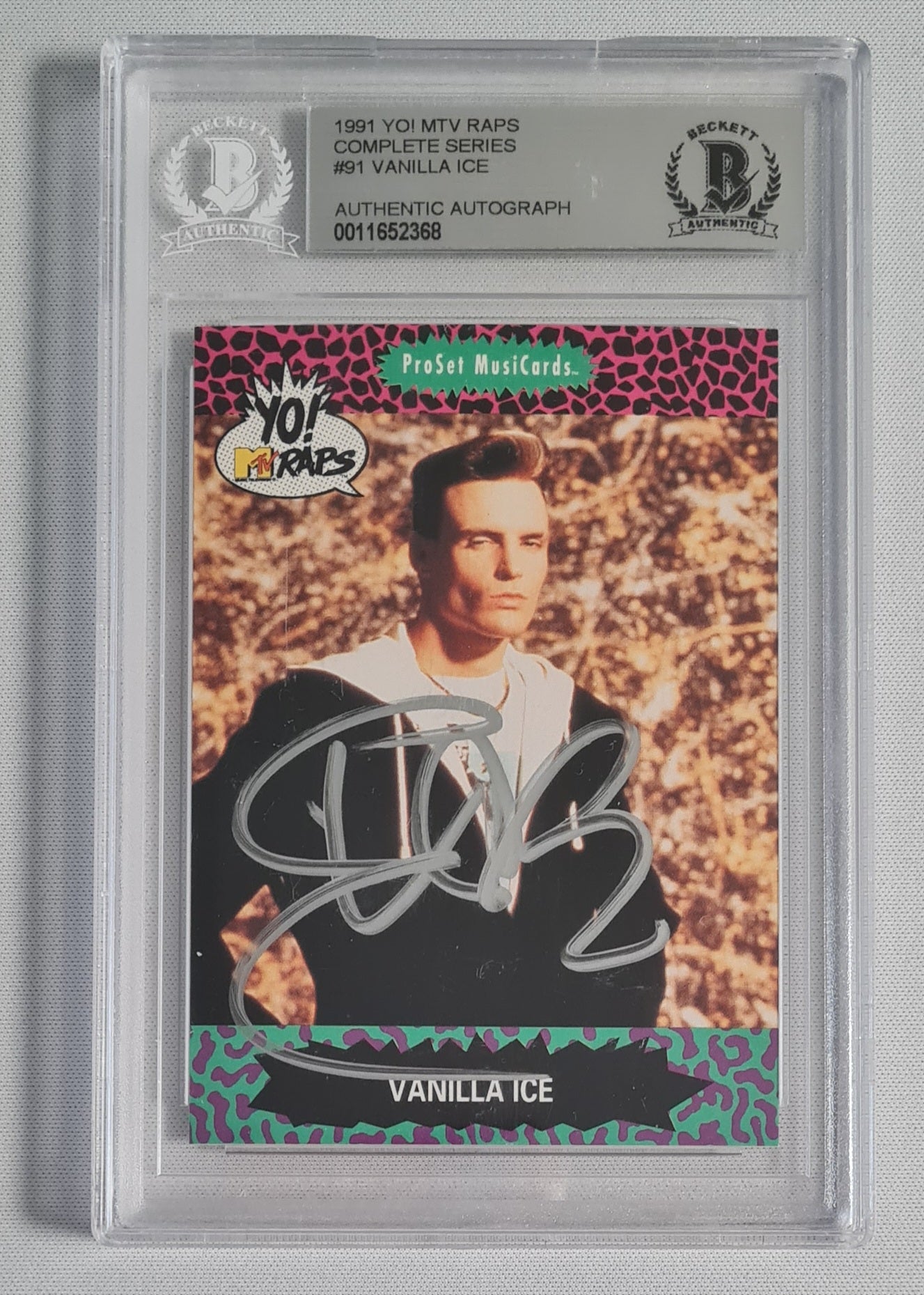 Vanilla Ice - 1991 Yo! MTV Raps Complete Series Auto BGS #91