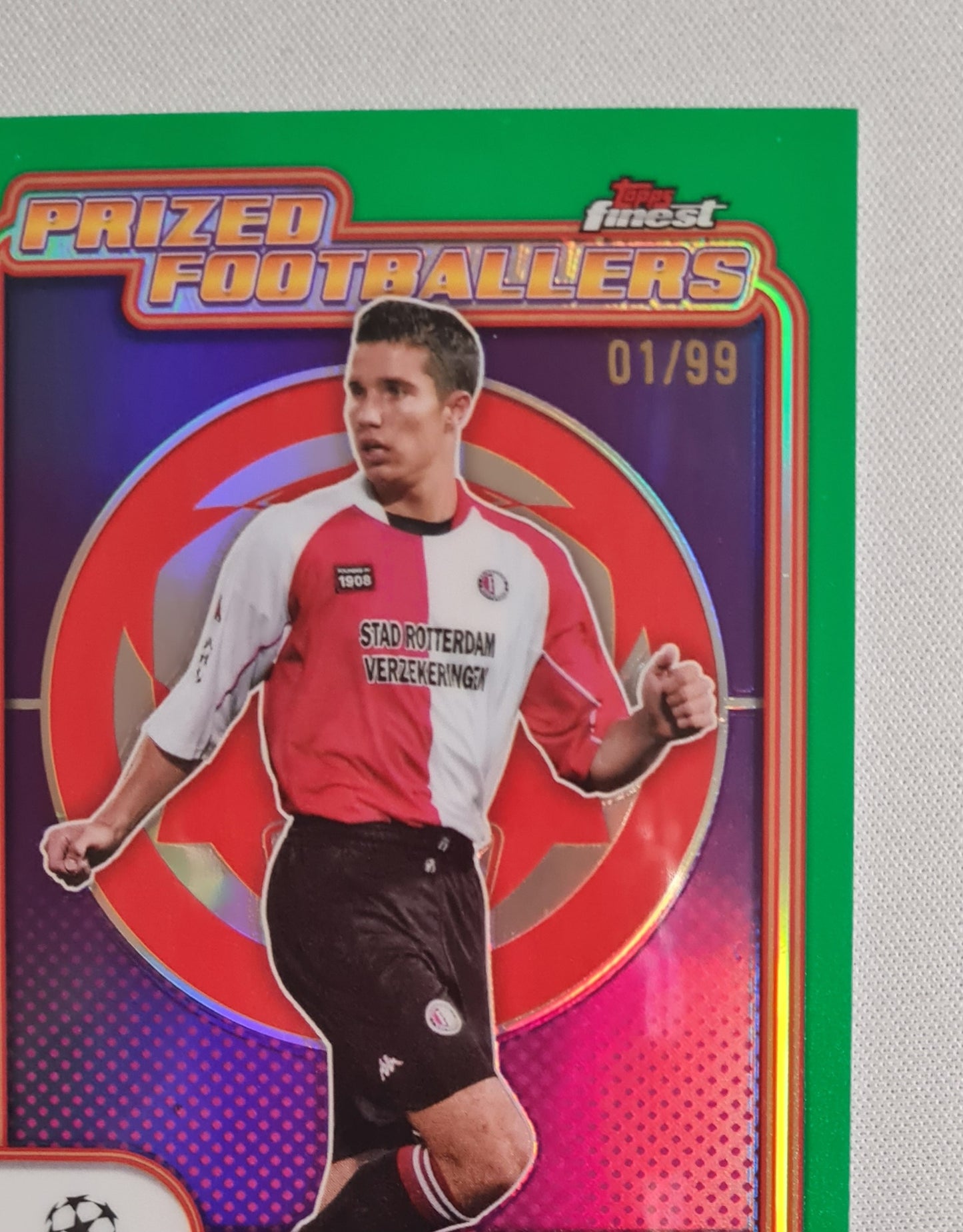 Robin van Persie - 2024/25 Topps Finest Prized Footballers Green /99 #PF-19 Feyenoord